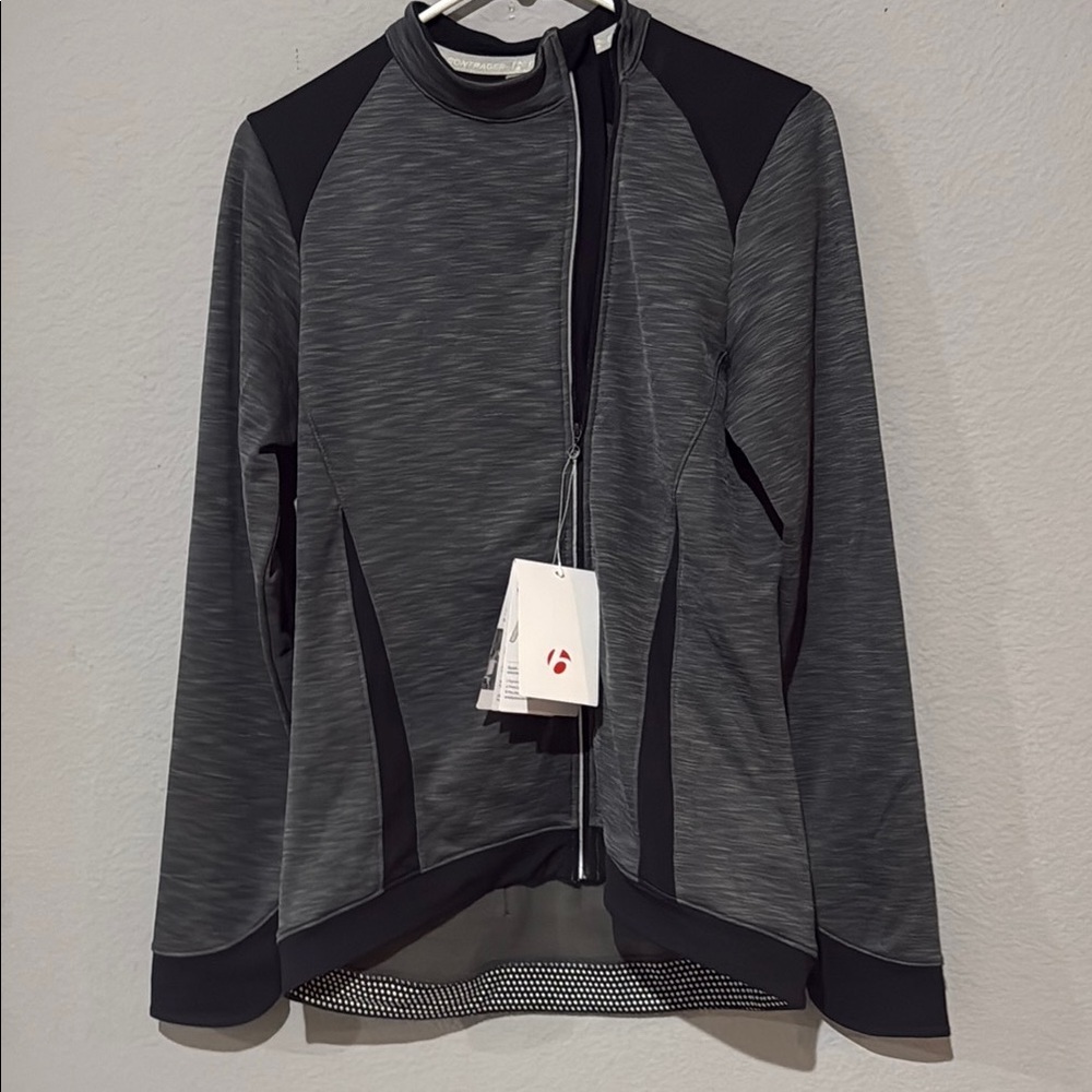 NWT bontrager Women's road bike jersey cycling Gray Jacket front zip - Picture 9 of 14